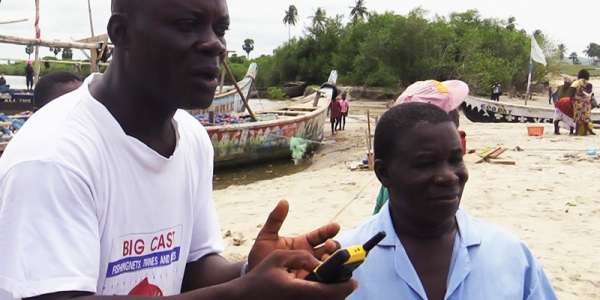 Using Short Message Service (SMS) sharing technology, the HD-led pan-Africa project MESA communicates data on ocean conditions with Ghana fishermen, thus helping save lives and property.